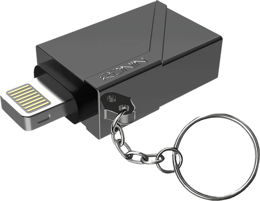 Metallic OTG Adapter for iPhone & iPad (iOS 13+) – USB 2.0, Camera & Gaming Support, 1-Year Warranty