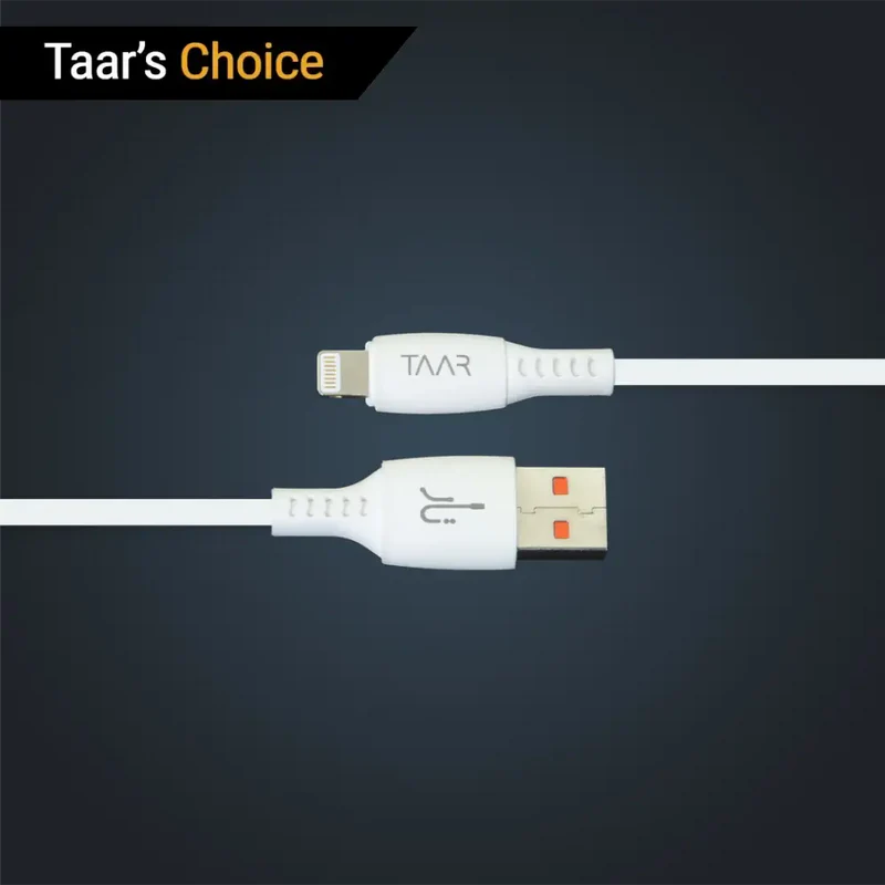 Taar USB to iPhone Lightning Cable – Fast Charging, Durable Build, 6-Month Warranty