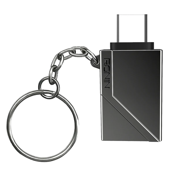 Metallic OTG Type-C Adapter – USB 3.0, Gaming, Camera & Mouse Support, 1-Year Warranty