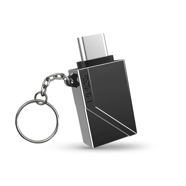 Metallic OTG Type-C Adapter – USB 3.0, Gaming, Camera & Mouse Support, 1-Year Warranty