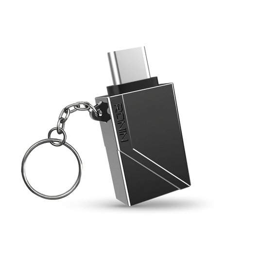 Metallic OTG Type-C Adapter – USB 3.0, Gaming, Camera & Mouse Support, 1-Year Warranty